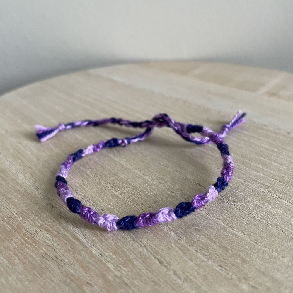 Antonella Bracelet, anklet, trendy, comfortable, tie, embroidery thread, woven,
